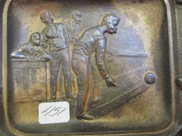 Bronze Embossed Bowling Ash Tray