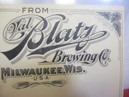 Blatz Brewing Milwaukee, WI Consigner Card