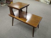 Midcentury Tiered End Table