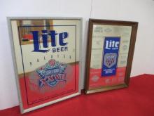 Super Bowl Miller Lite Advertising Mirrors