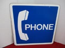 2-Sided Reflective Metal Phone Booth Sign