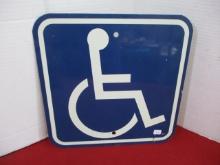 Painted Metal Handicap Sign