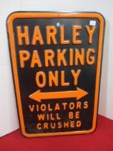 Harley Davidson Embossed Advertising Sign