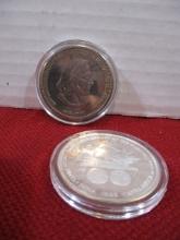 .999 Pure Silver Christopher Columbus Commemorative Coins (2 one ounce rounds)