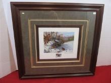 1983 Owen Gromme Bob White Quail Signed & Numbered Print w/Stamp