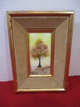 Artist Signed & Numbered "Pacing by Tree" Enamel on Copper