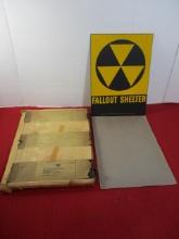 *Special Sign-1950's Dept. of Defense Original Reflective Metal Sign With Extras!!!