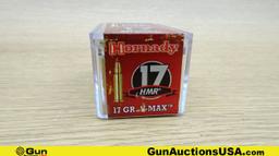 Hornady 17 HMR Ammo. 900 Rds.- 17 Gr V MAX. . (70151)