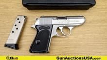 Walther PPK 9MM KURZ-380 Pistol. NEW in Box. 3.25" Barrel. Shiny Bore, Tight Action Semi Auto Compac
