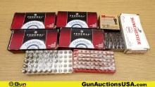 Federal, Winchester, Hornady, Etc. 380 ACP & 9 mm Ammo. Total Rds.- 336; 278 Rds.- 380 ACP & 58 Rds.