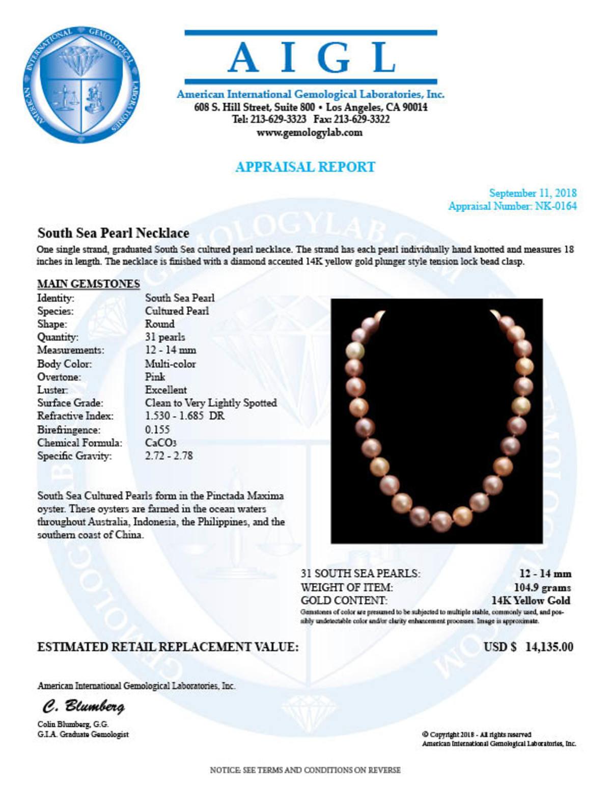 12-14mm South Sea Cultured Pearl Necklace