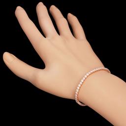 14k Rose Gold 4.84ct Diamond Bracelet