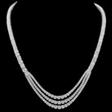 18K White Gold and 23.0ct Diamond Necklace