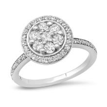 14K White Gold Setting with 1.00ct Diamond Ladies Ring