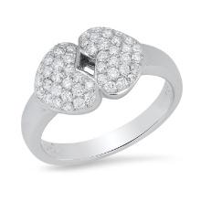 18K White Gold Setting with 0.50ct Diamond Ladies Ring