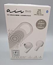 AIRBUDS White AIR DUO Wireless Earbuds + Bluetooth Speaker