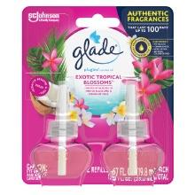 Glade PlugIns Scented Oil Air Freshener Refills - Exotic Tropical Blossoms - 1.34oz/2pk
