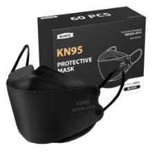 HUHETA 60 PCs KN95 Face Mask, Safety Mask for Daily Use (Black), $24.99 MSRP