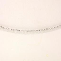 14k White Gold 19.72 ctw 18 Station Oval Amethyst by the Yard 38" Chain Necklace