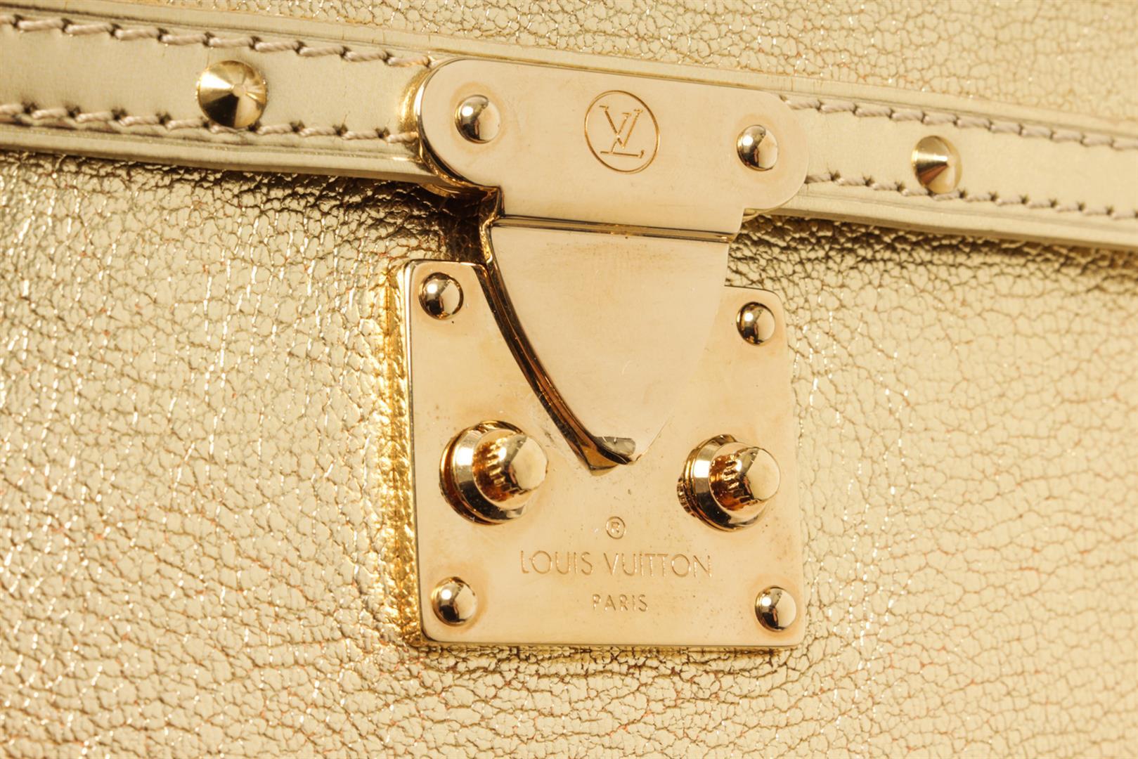 Louis Vuitton Gold Leather Top Handle Bag