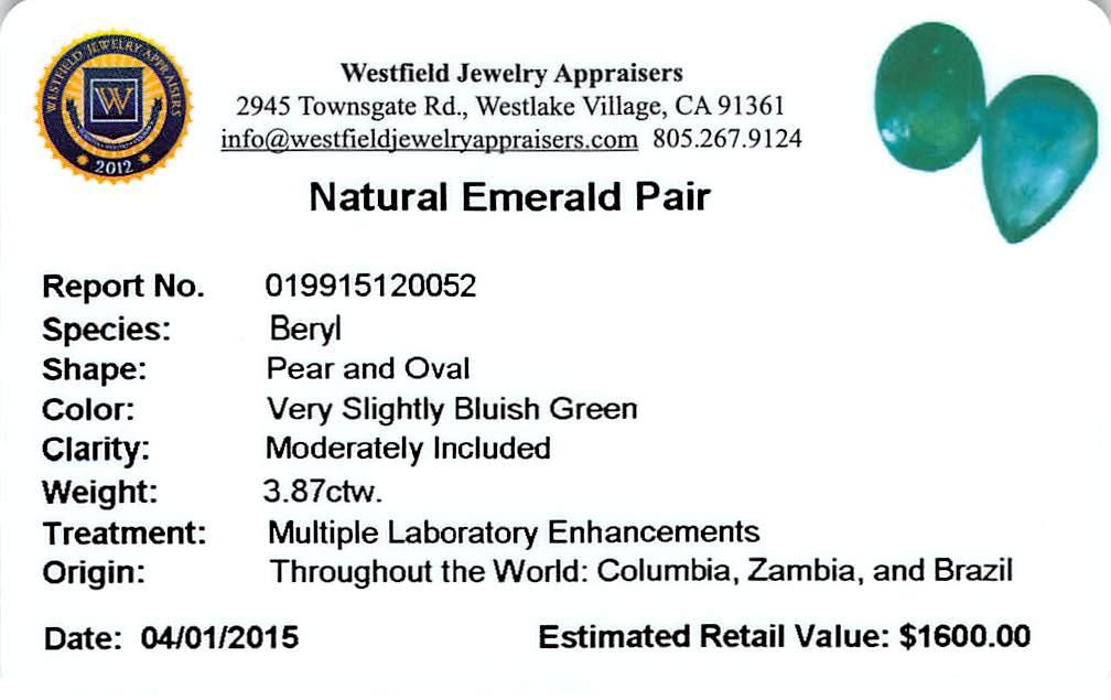 3.87 ctw Fancy Emerald Parcel