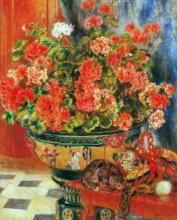 Renoir - Geraniums And Cats