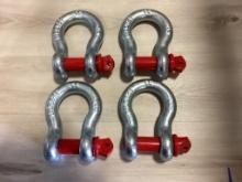 (Inv.210) 4 - New Unused Diggit 1 1/4" Pin Anchor Shackles