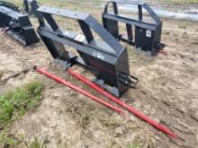 Skid Steer Bale Spear, Landhonor, Unused