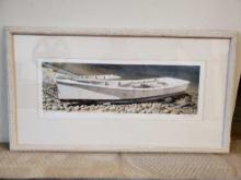 OLD ROWBOAT SIGNED PRINT BY JOHN RUSEAU