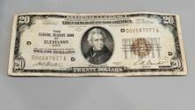 FEDERAL RESERVE NOTE FROM CLEVELAND OH