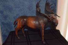 Composite moose statue