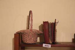 Wooden Shelf & Contents