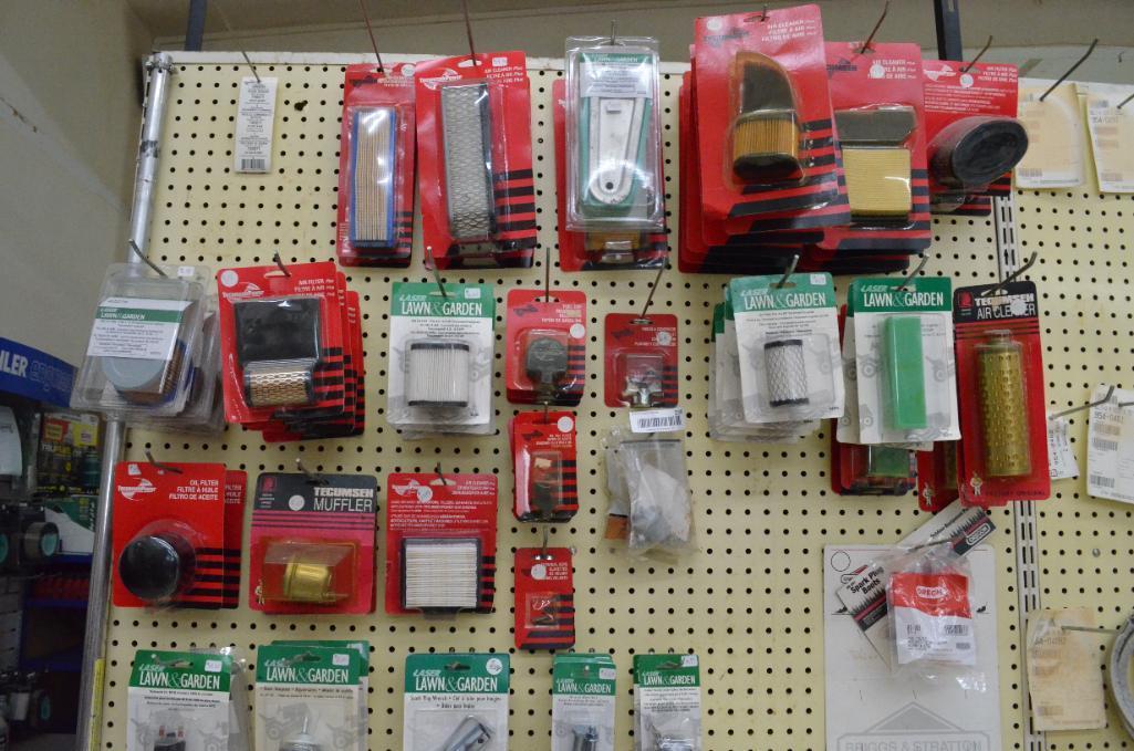 Quantity of Air filters, Wheel Bolts, Fuel Caps & other parts for mowers