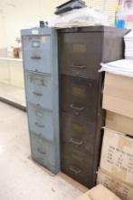 (2) METAL FILING CABINETS