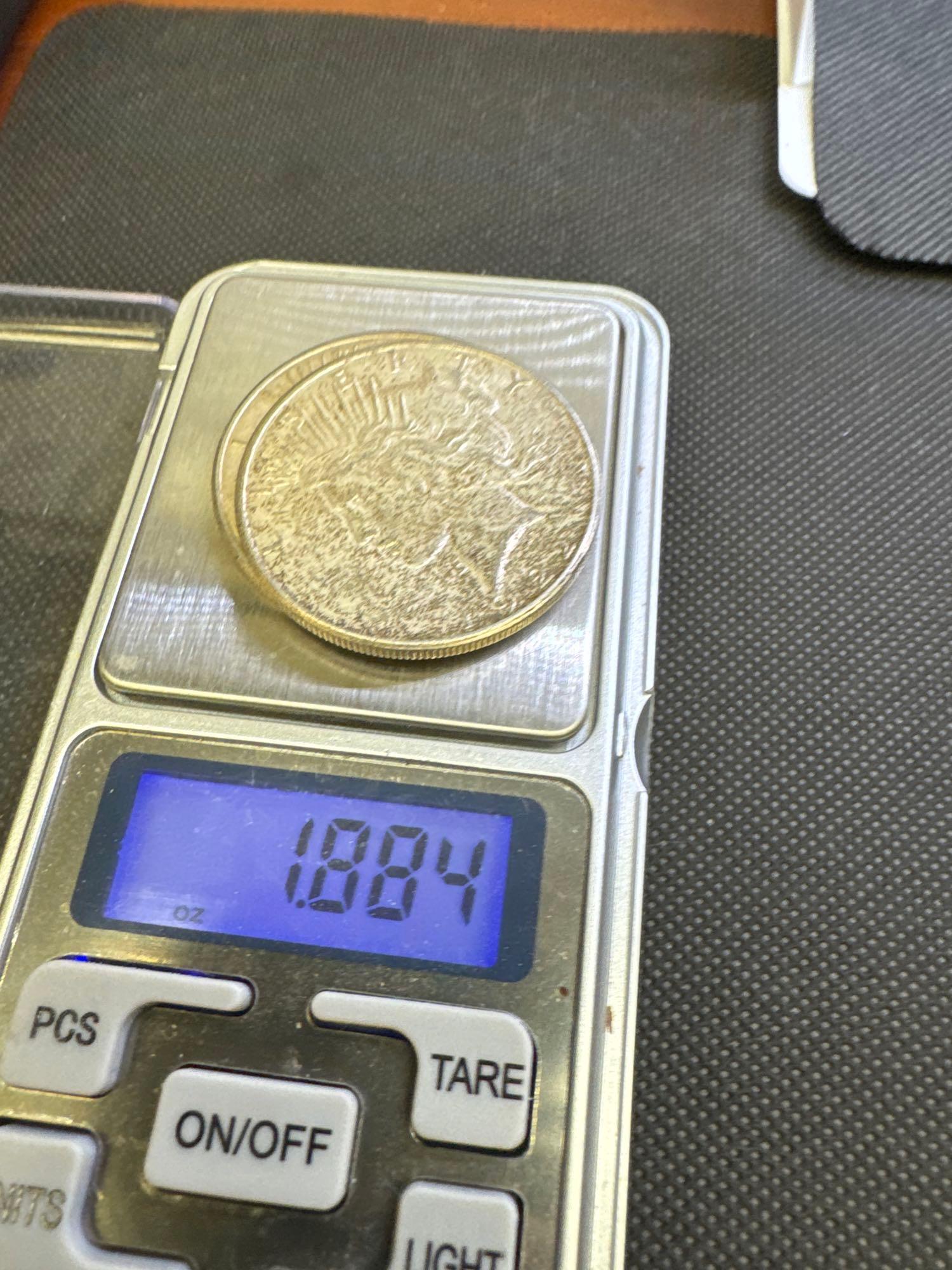 2x 1922-S Silver Peace Dollars 90% Silver Coins 1.88 oz