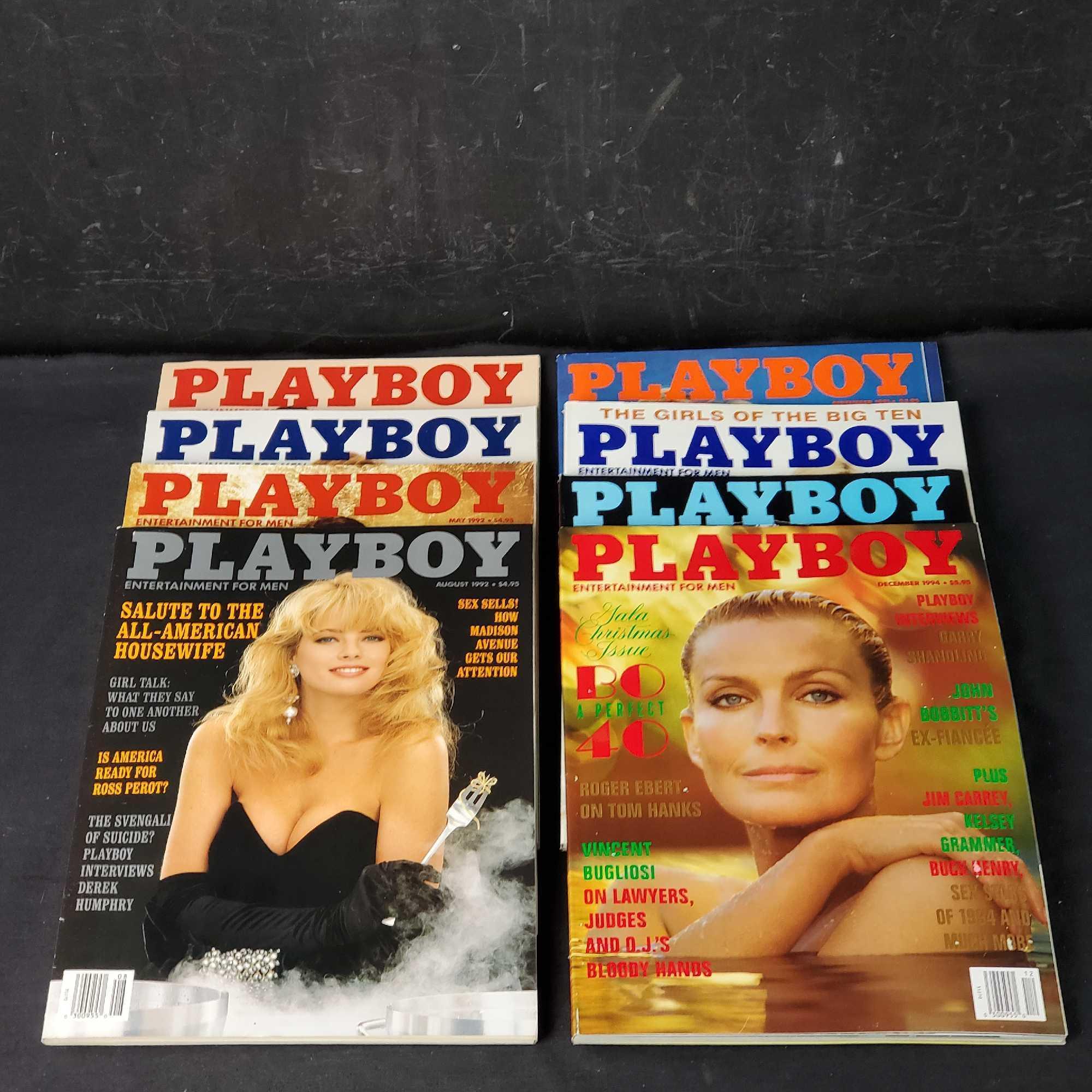 Box of approx. 18 Playboy adult entertainment magazines 1991-1995