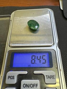 Oval Cut Green Emerald Gemstone 8.45ct