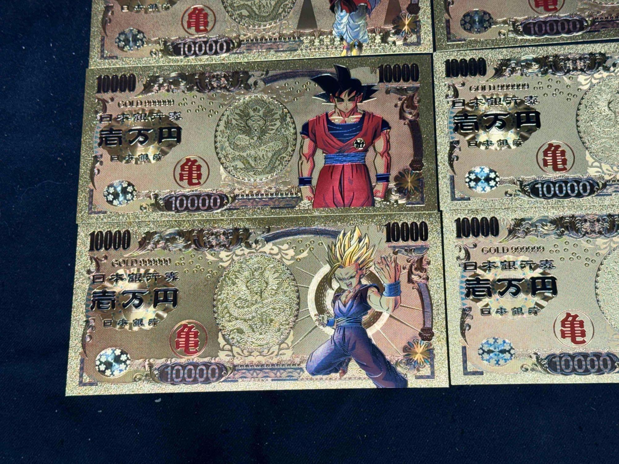 Dragonball Z Golden Bills Banknotes