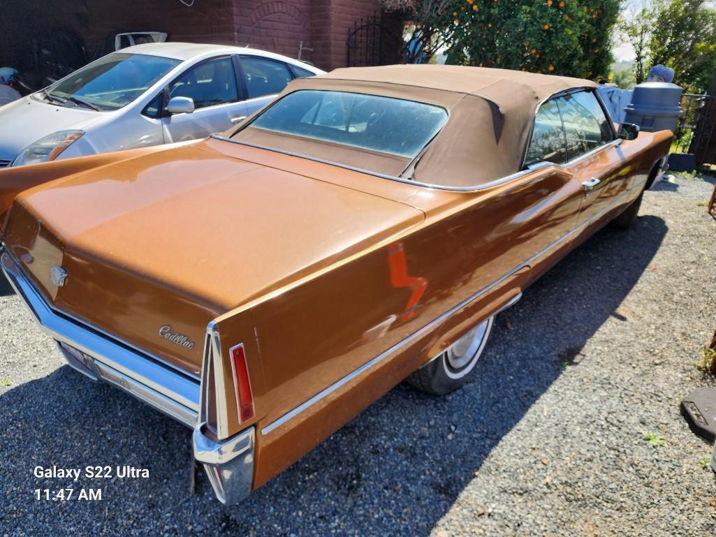 Running 1970 Cadillac Deville Convertible Signed Title