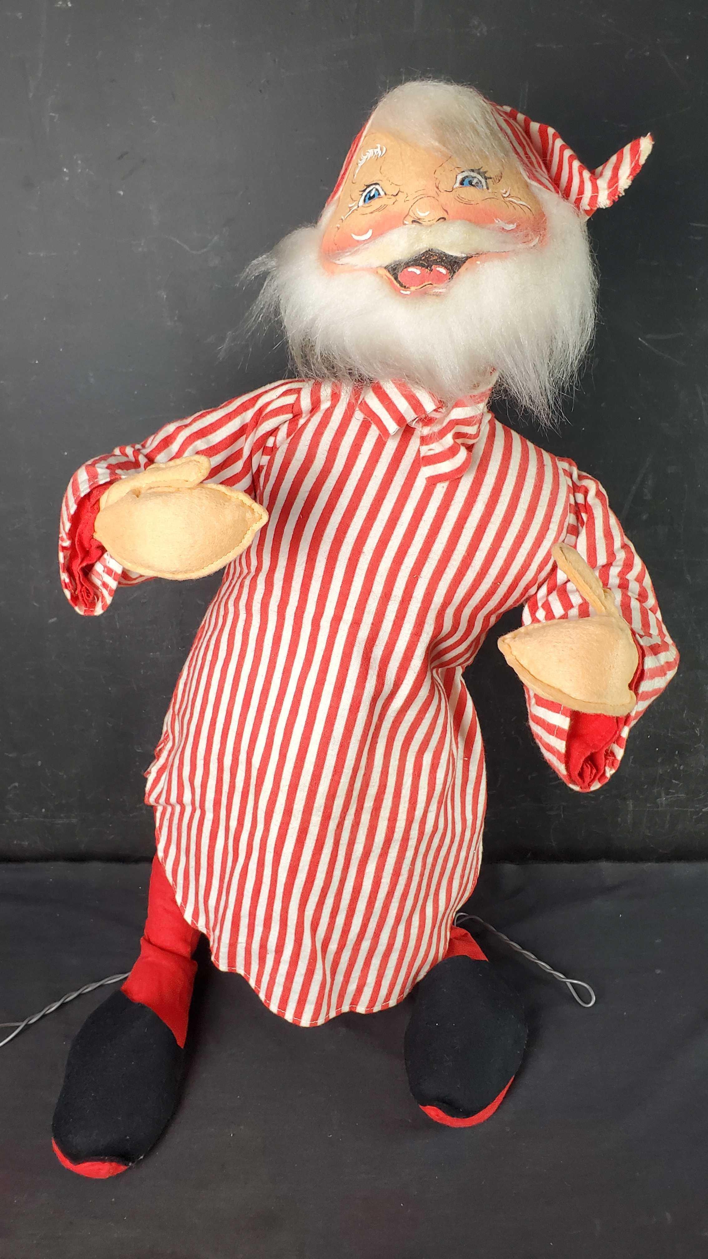 Vintage Annalee Santa Clause Doll In PJs