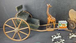 Misc. horse lights buggy wagon statue jeraffe figure etc