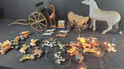 Misc. horse lights buggy wagon statue jeraffe figure etc