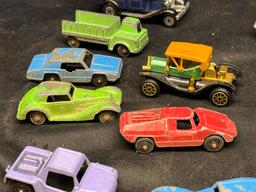 Large Lot Vintage of Toy Cars, Tin, Hotwheels rice crispies more