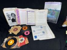 Vintage Music Ephemera. Records, Old Sheet Music, Articles more