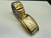 Hamilton 14k Gold Filled Wristwatch w/ 10k Band Bright 44g Total