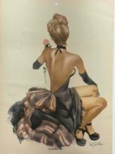 Vintage Pin Up Girl Art Print Fritz Willis