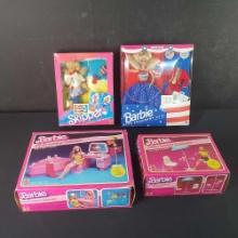 Mattel Barbie Dream Furniture Collection Bath/Beauty Patio/Table Chairs Barbie For President Pepsi