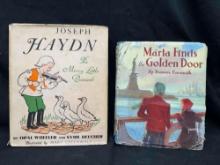 Vintage Children?s Books 1930s-40s Marta Finds Golden Door, Merry Little Peasant