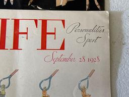 Vintage 1928 Life Magazines