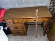 Vintage Broyhill Premier 4 Drawer Oak Desk